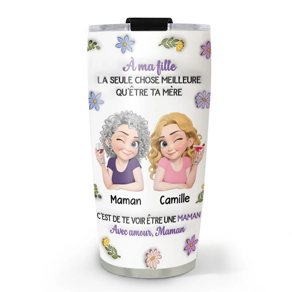 Personnages Cartoon Liés Ensemble - Gobelet Personnalisé avec Effet 3D Gonflé