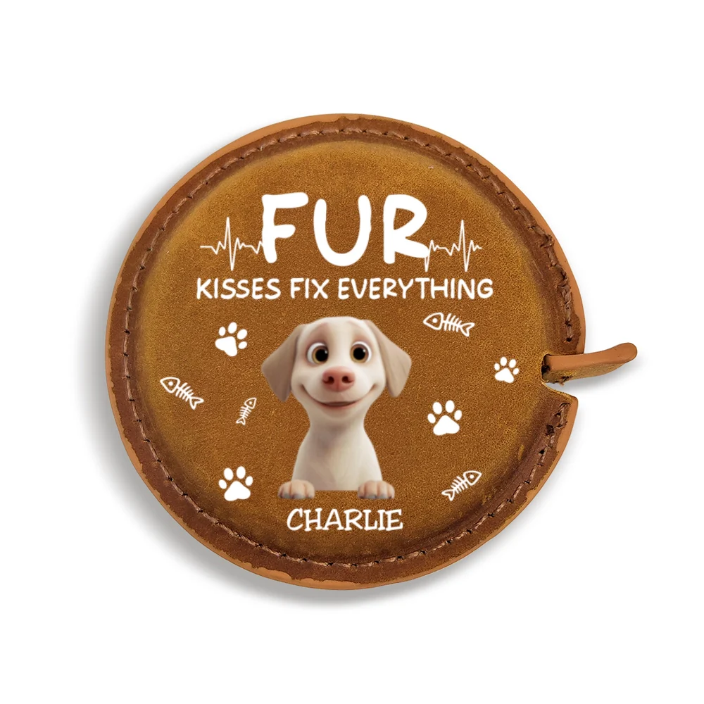 Pet Kisses - Personalized Custom Leather Tape Measure - Image 8