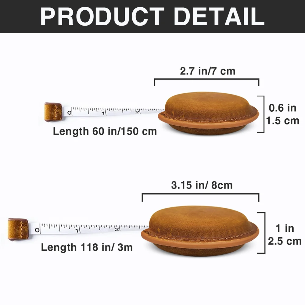 Pet Kisses Photo - Personalized Custom Leather Tape Measure - Image 6