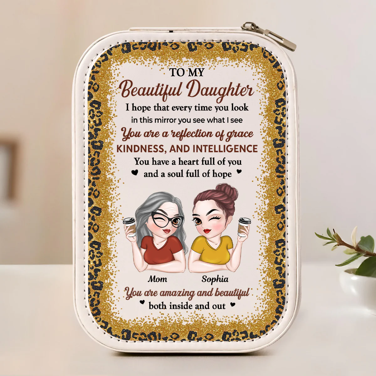 Petal Spirit - Personalized Custom Jewelry Box With LED Mirror - Image 2