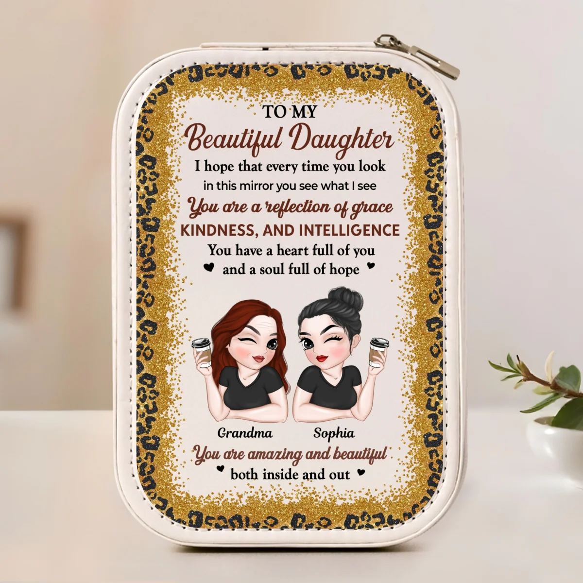 Petal Spirit - Personalized Custom Jewelry Box With LED Mirror - Image 7