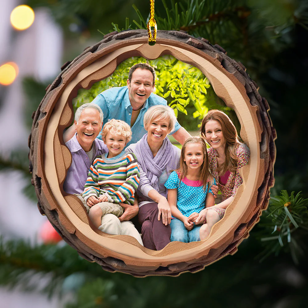 Photo With Wood Shape - Personalized Custom Wood Ornament - Image 3