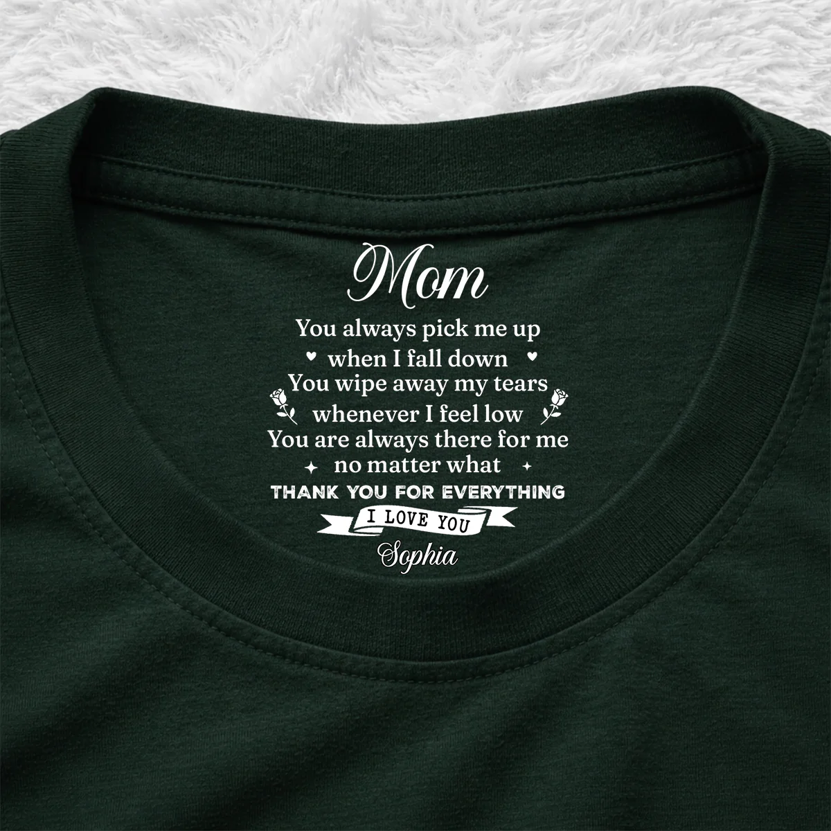Pick Me Up Version 2 - Personalized Custom Inside Neck Print T-Shirt