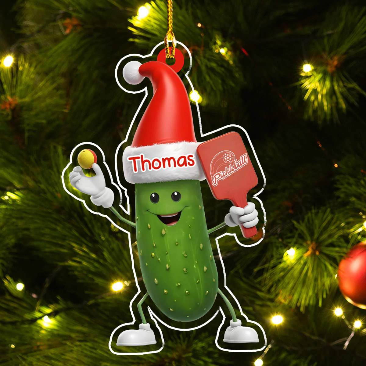 Pickleball Custom Name - Personalized Custom Acrylic Ornament - Image 2