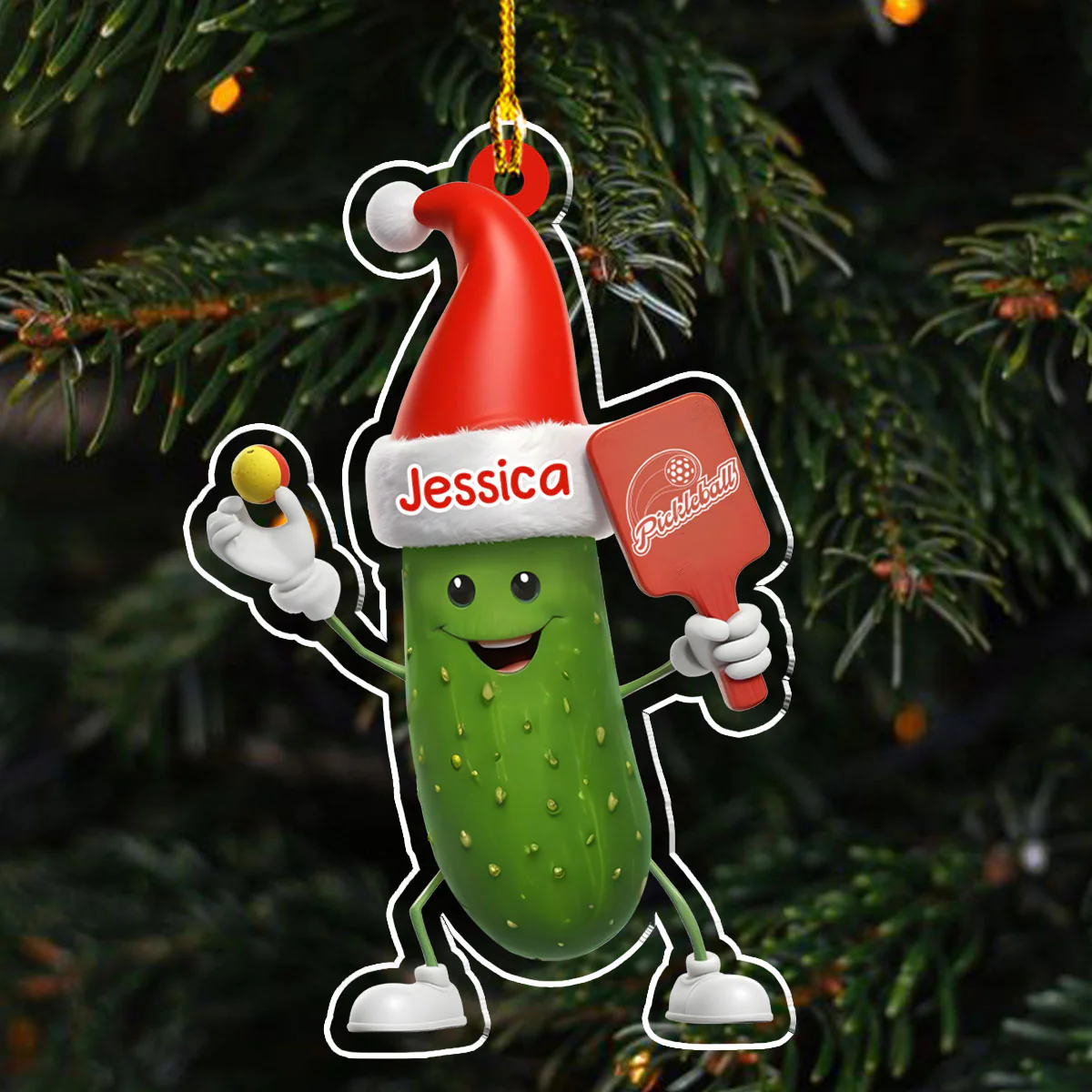 Pickleball Custom Name - Personalized Custom Acrylic Ornament - Image 4