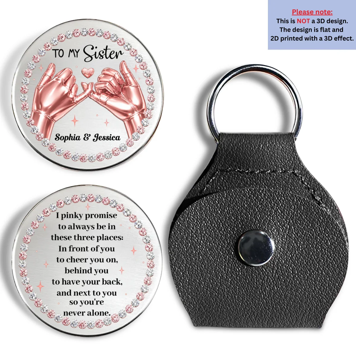 Pinky Promise - Personalized Custom 3D Effect Pocket Hug - Image 7
