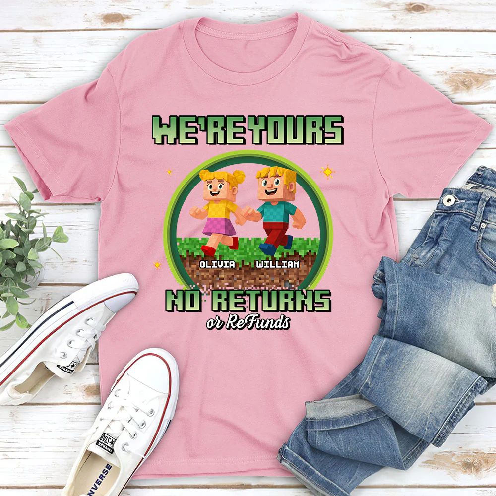 Pixelated Love For Dad - Personalized Custom Shirt - Image 4