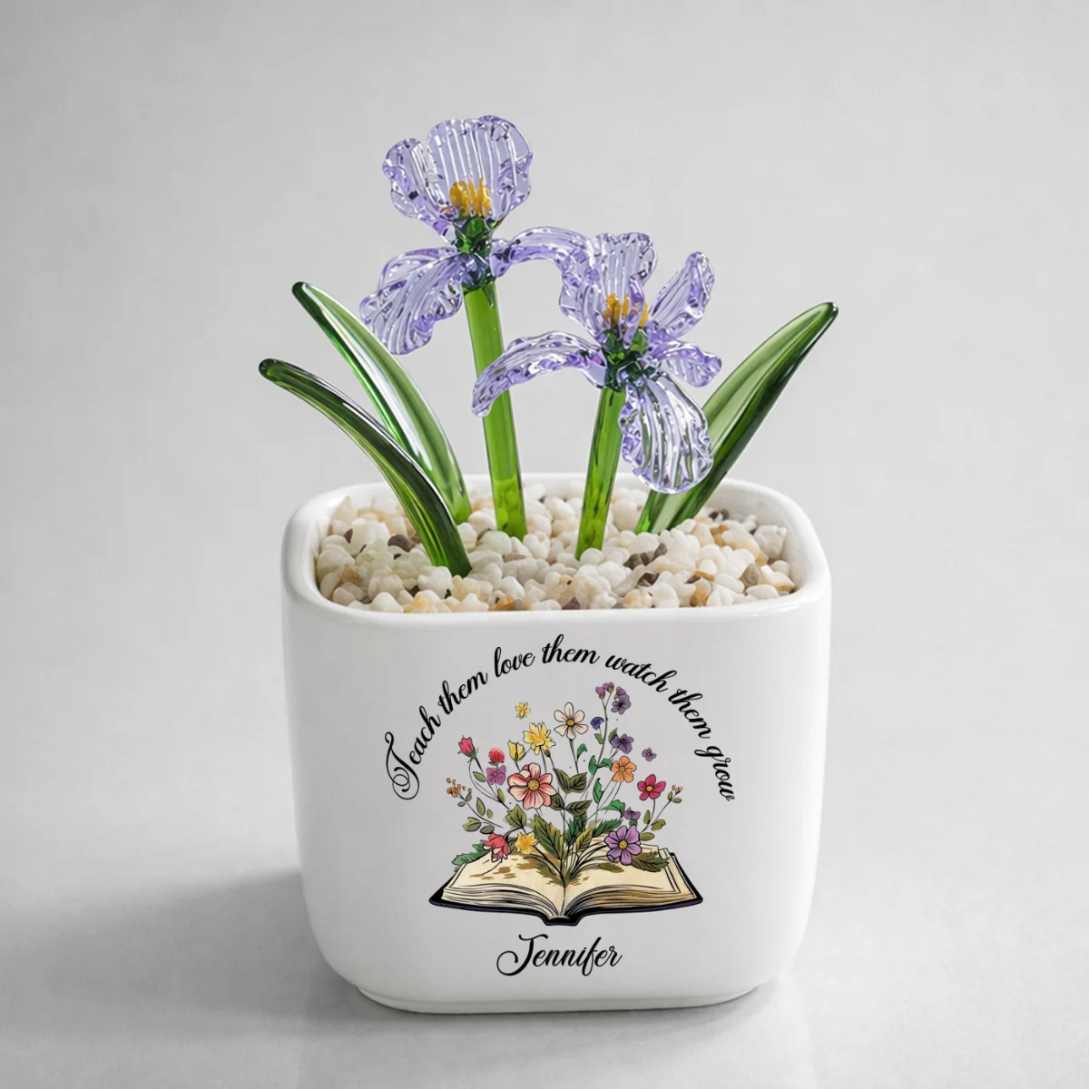 Plant Seeds Watch Bloom - Personalized Custom Glass Birth Month Flower - Image 10