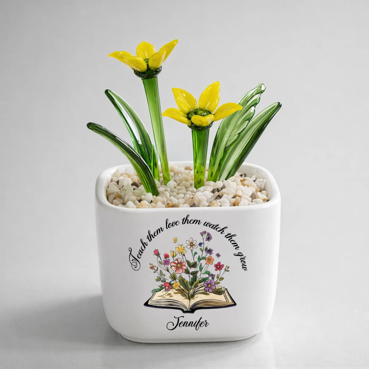 Plant Seeds Watch Bloom - Personalized Custom Glass Birth Month Flower - Image 11
