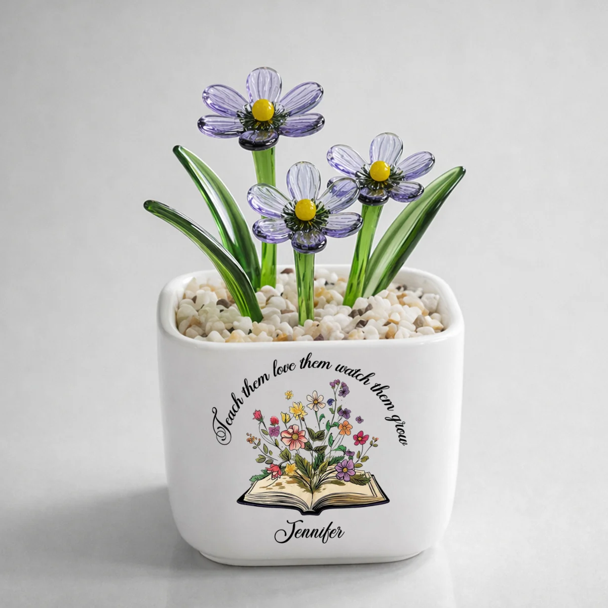 Plant Seeds Watch Bloom - Personalized Custom Glass Birth Month Flower - Image 12