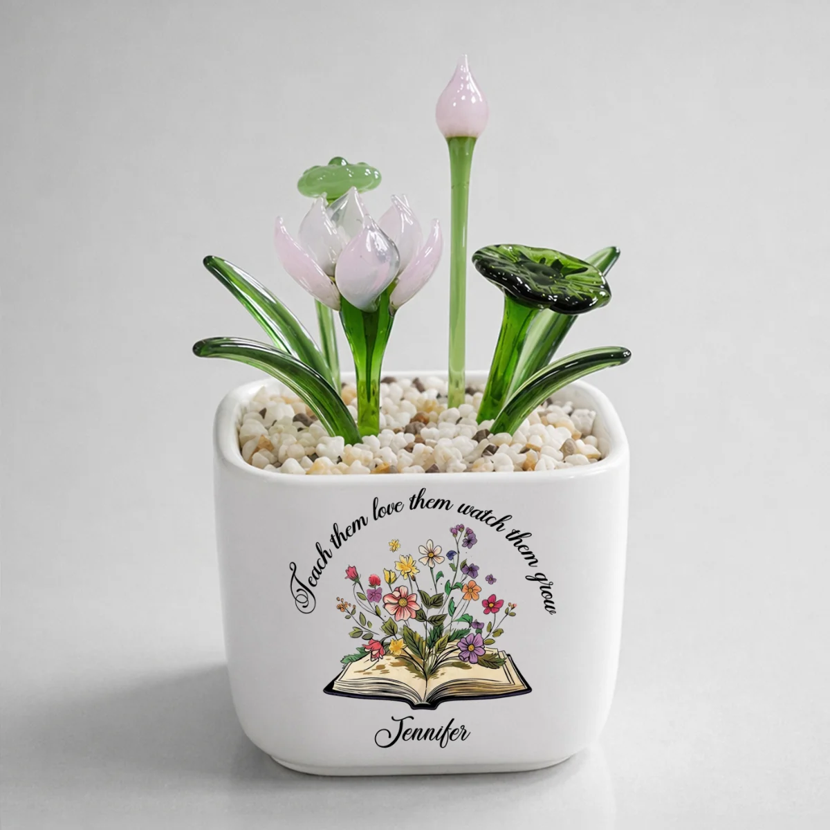 Plant Seeds Watch Bloom - Personalized Custom Glass Birth Month Flower - Image 15