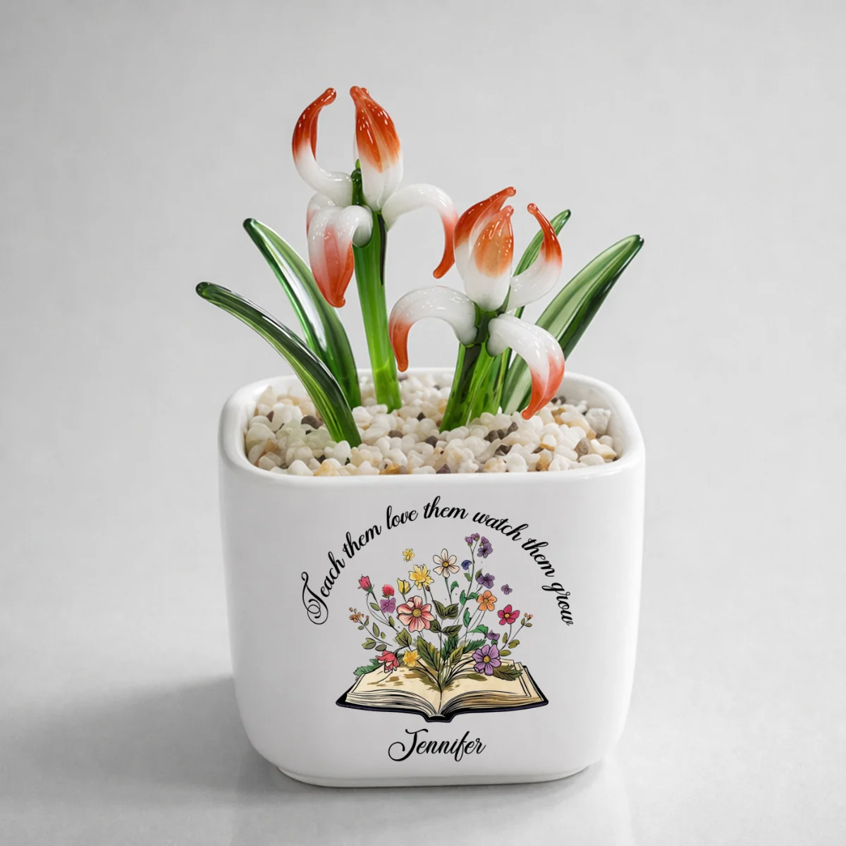 Plant Seeds Watch Bloom - Personalized Custom Glass Birth Month Flower - Image 16