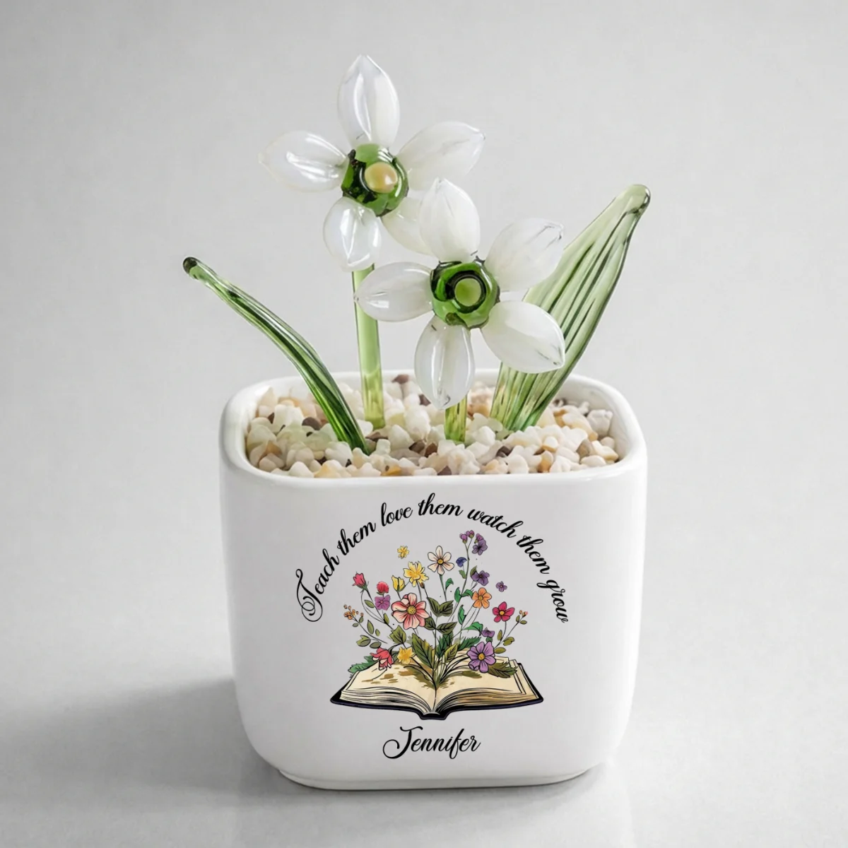 Plant Seeds Watch Bloom - Personalized Custom Glass Birth Month Flower - Image 20