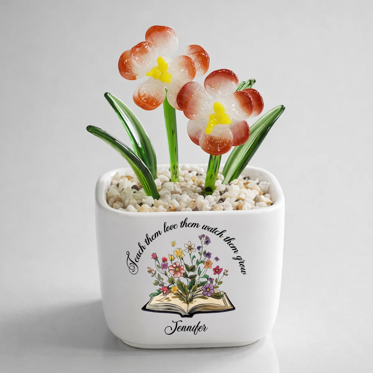 Plant Seeds Watch Bloom - Personalized Custom Glass Birth Month Flower - Image 9