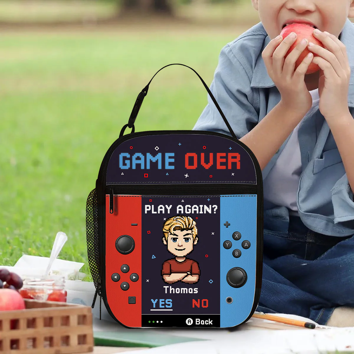 Play Again - Personalized Custom Insulated Lunch Bag - Image 2