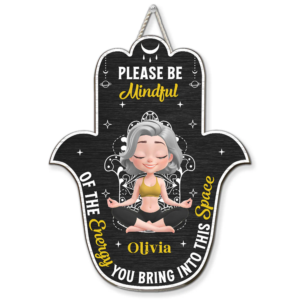 Please Be Mindful - Personalized Custom Wood Sign