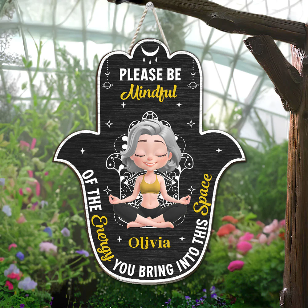Please Be Mindful - Personalized Custom Wood Sign - Image 2