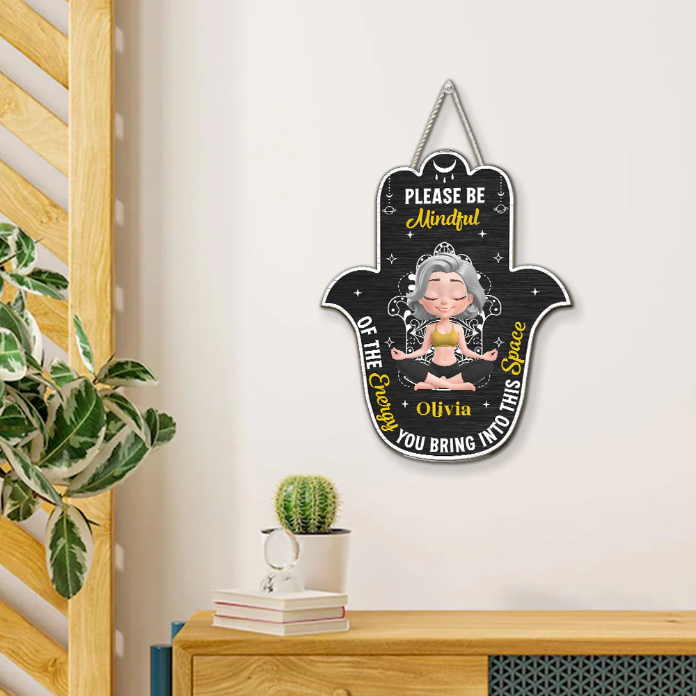 Please Be Mindful - Personalized Custom Wood Sign - Image 4