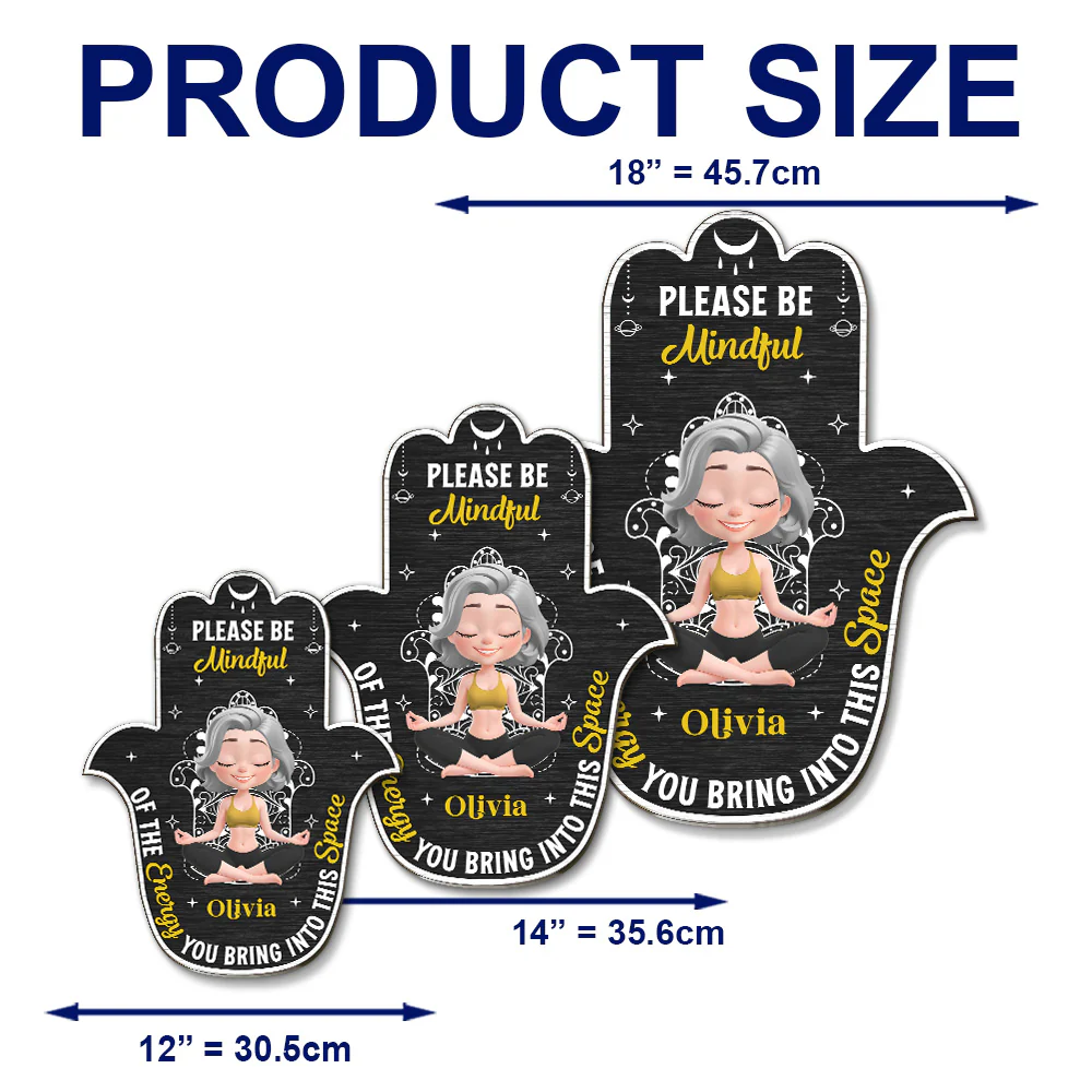Please Be Mindful - Personalized Custom Wood Sign - Image 6