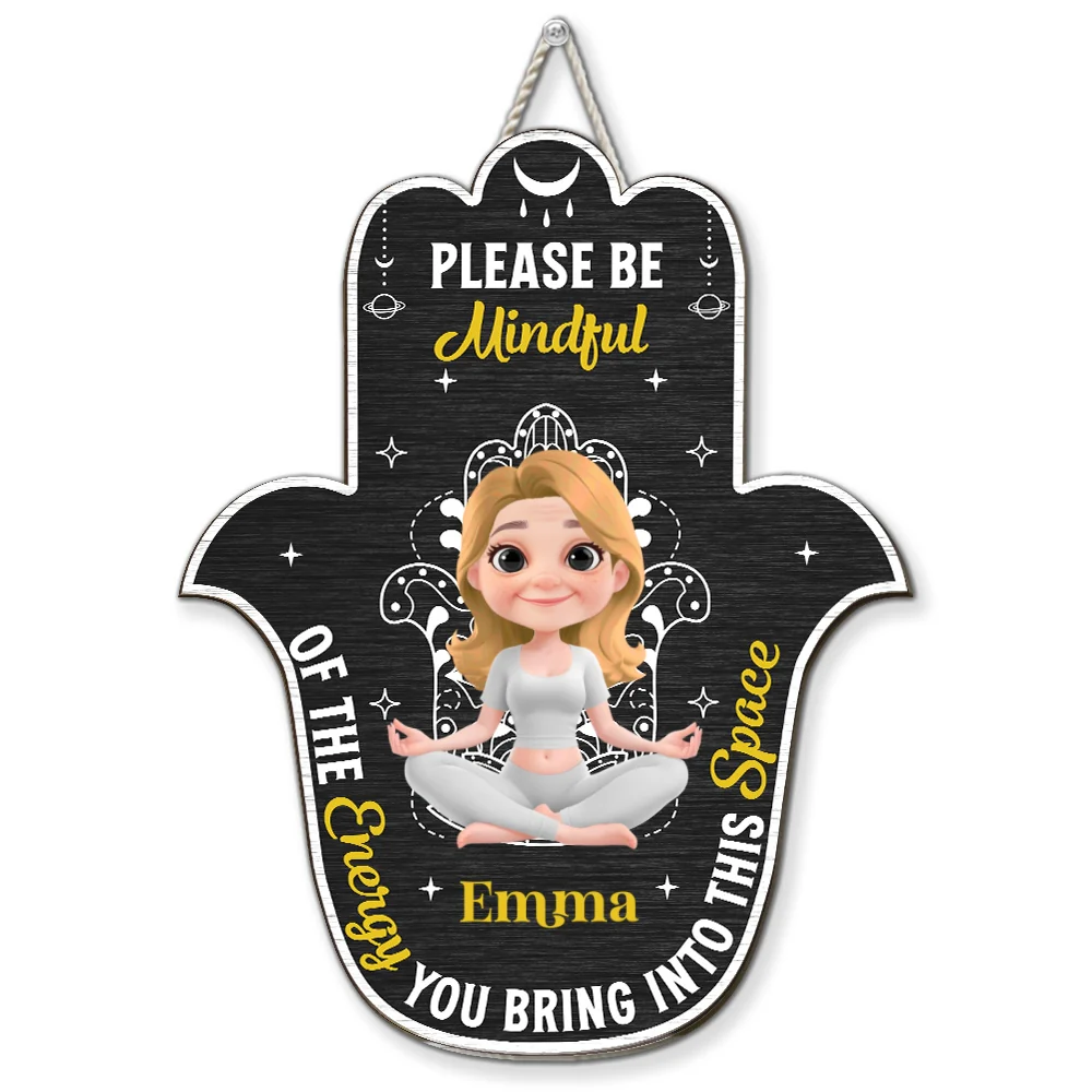 Please Be Mindful - Personalized Custom Wood Sign - Image 7