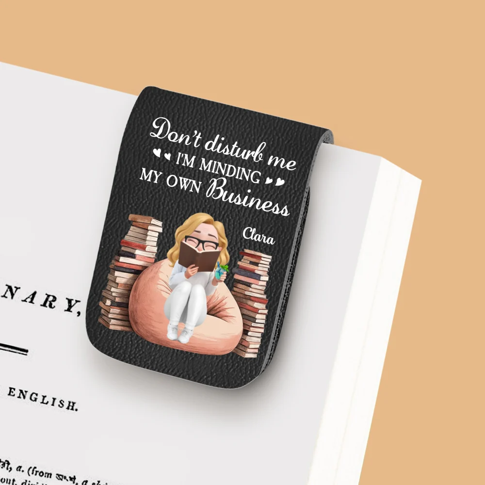 Please Do Not Disturb - Personalized Custom Leather Bookmark - Image 7