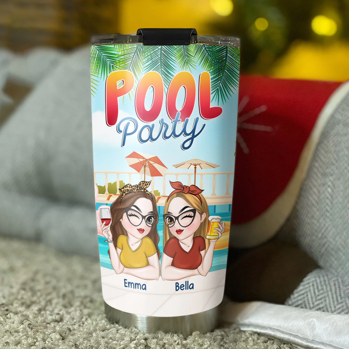 Pool Party - Personalized Custom Tumbler - Image 3