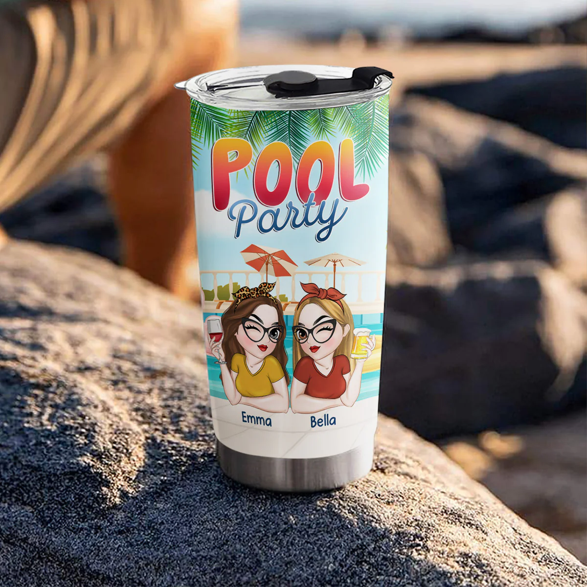 Pool Party - Personalized Custom Tumbler - Image 4