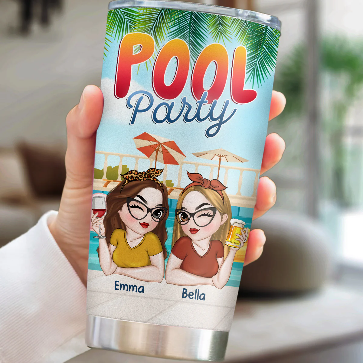 Pool Party - Personalized Custom Tumbler - Image 5