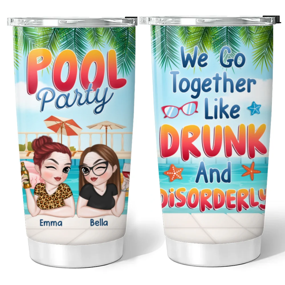 Pool Party - Personalized Custom Tumbler - Image 7