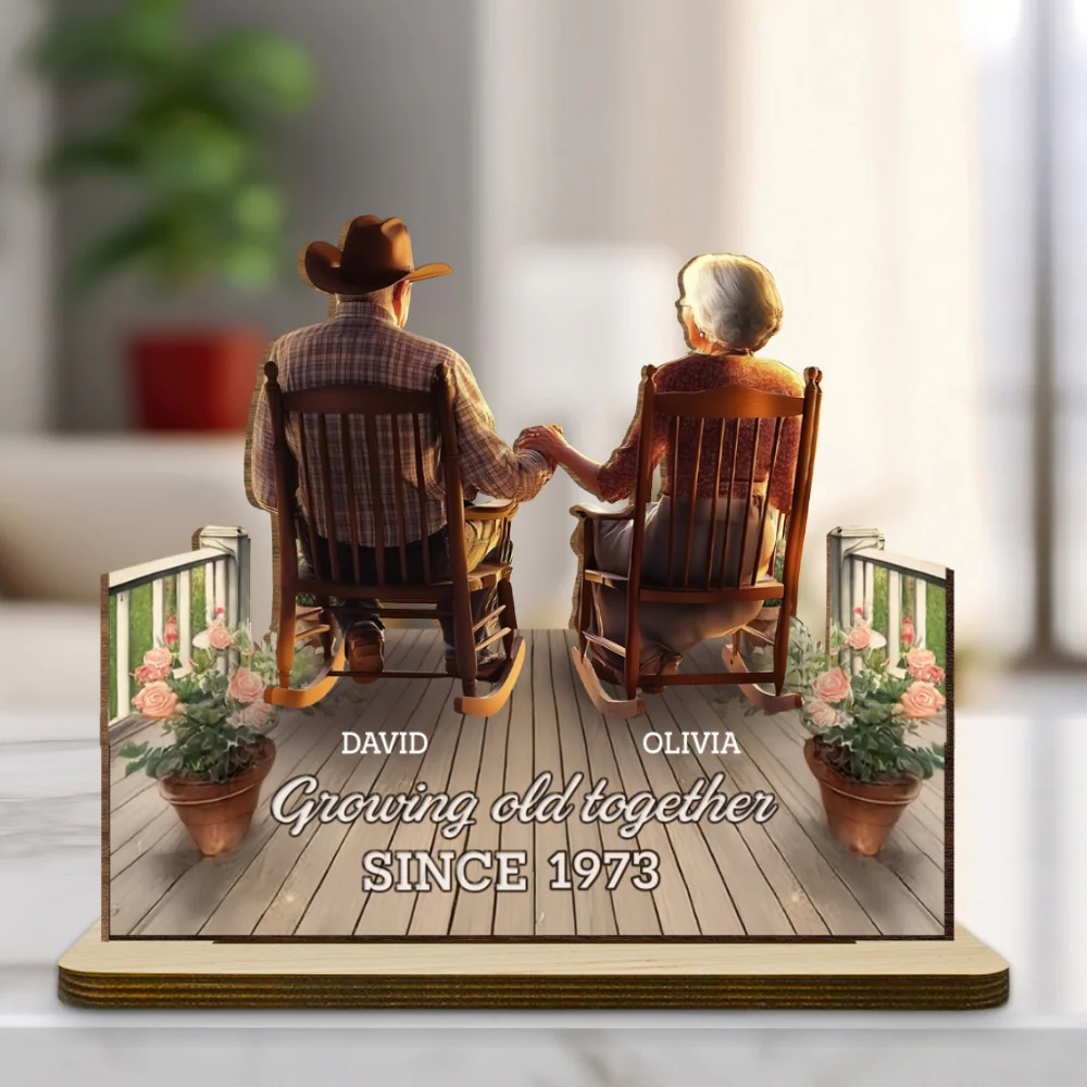 Porchside Bliss - Personalized Custom 2-Layer Wood Plaque With Flat Base - Image 7