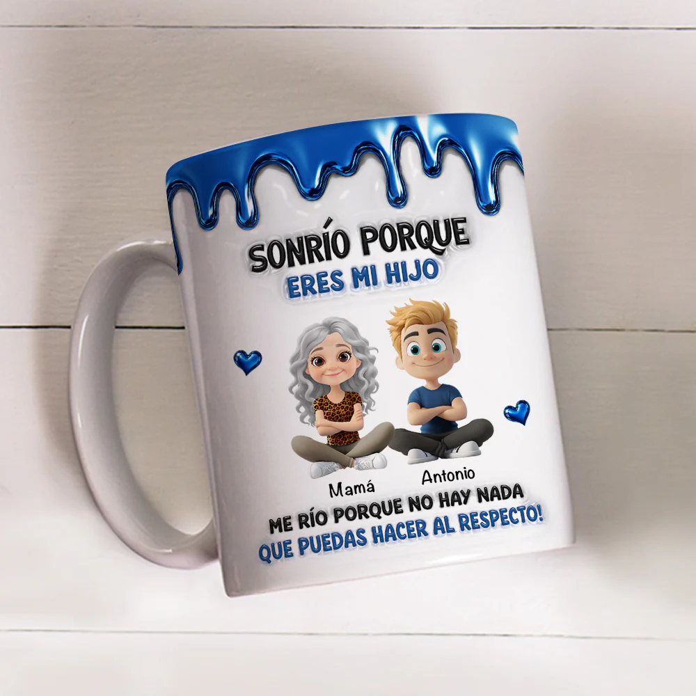Porque Eres Mi Hijo - Taza Personalizada Con Efecto Inflado 3D - Image 4