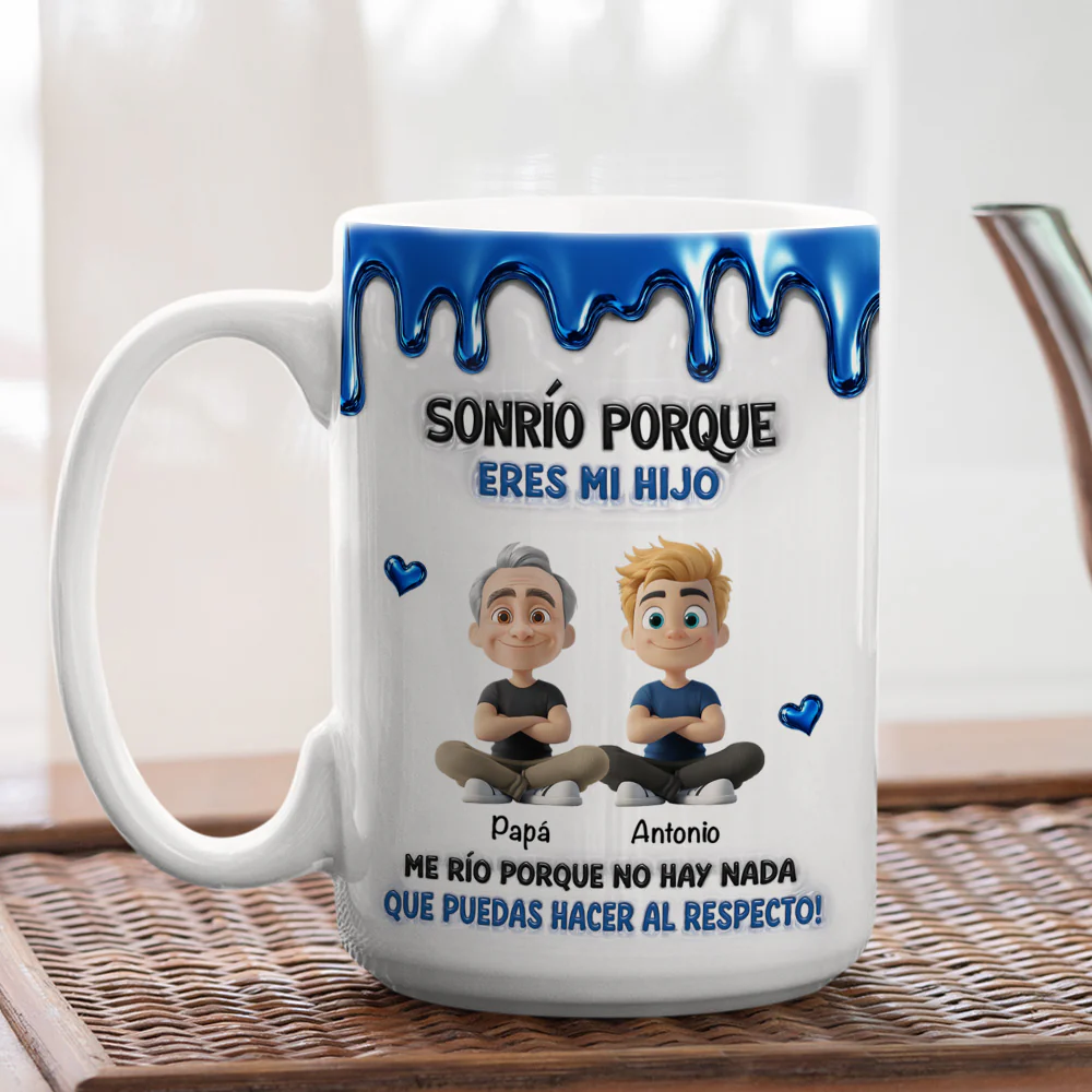 Porque Eres Mi Hijo - Taza Personalizada Con Efecto Inflado 3D - Image 6