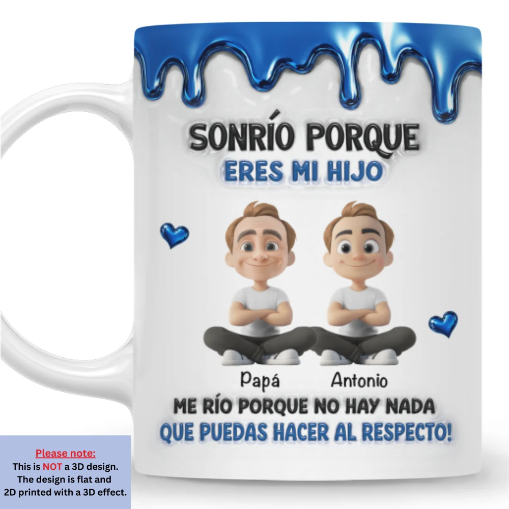 Porque Eres Mi Hijo - Taza Personalizada Con Efecto Inflado 3D - Image 8