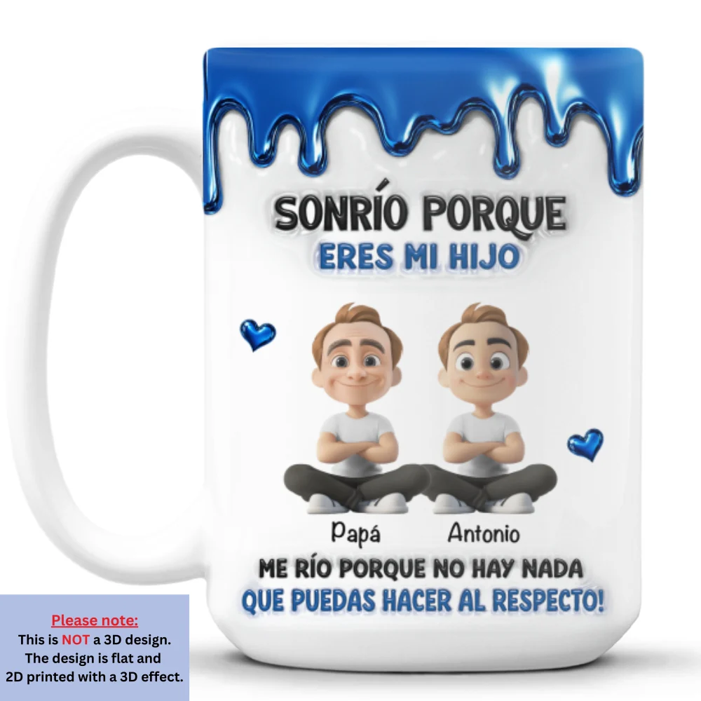 Porque Eres Mi Hijo - Taza Personalizada Con Efecto Inflado 3D - Image 9