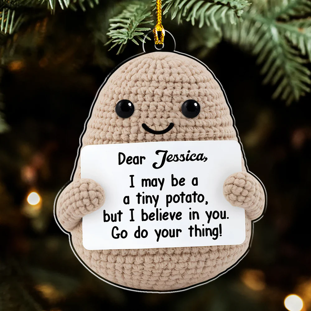 Positive Potato - Personalized Custom Acrylic Ornament - Image 2