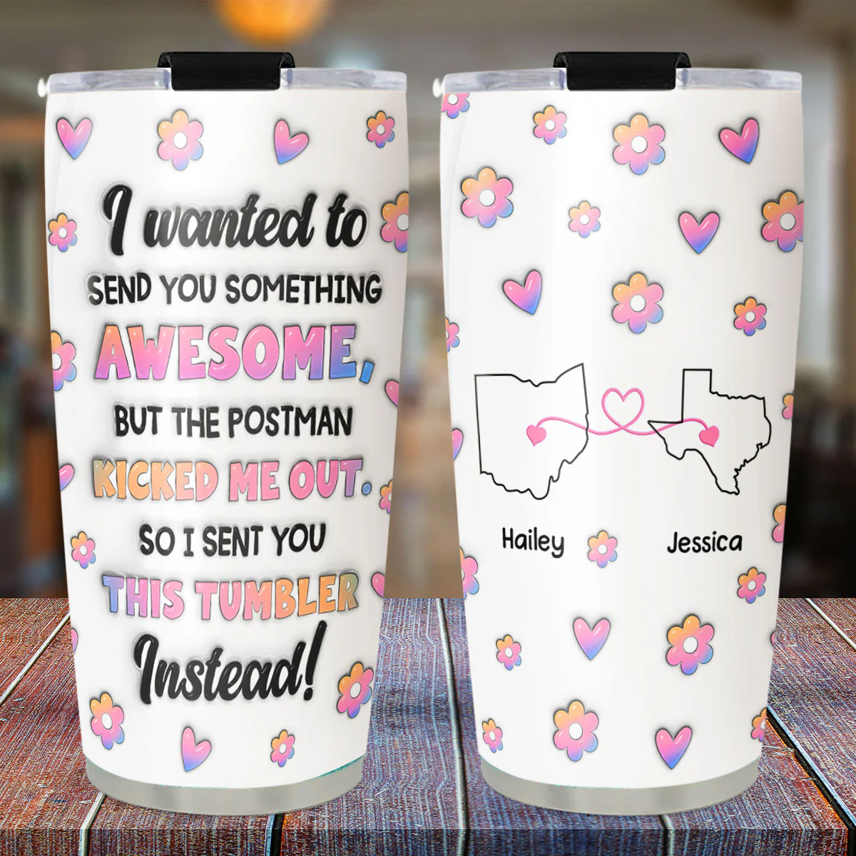 Postman Ruined My Surprise Plan - Personalized Custom 3D Inflated Effect Tumbler - Image 2