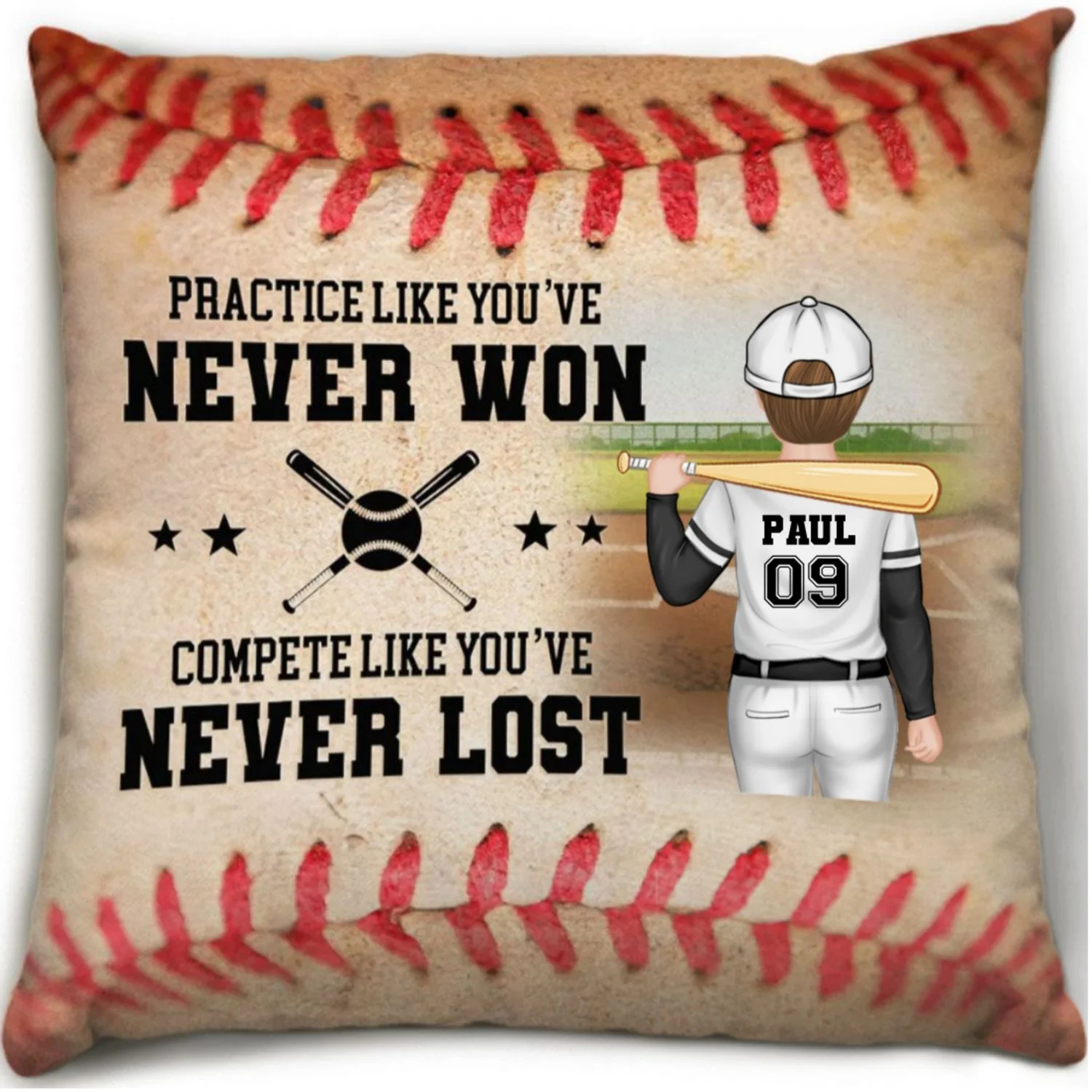 Practice Like You Have Never Won - Personalized Custom Throw Pillow - Image 6