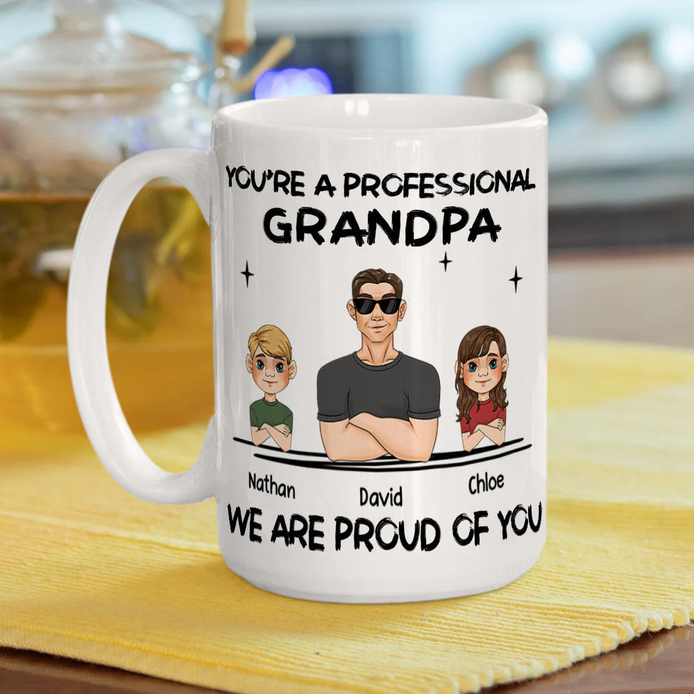 Professional Grandpa - Personalized Custom Coffee Mug - Image 2