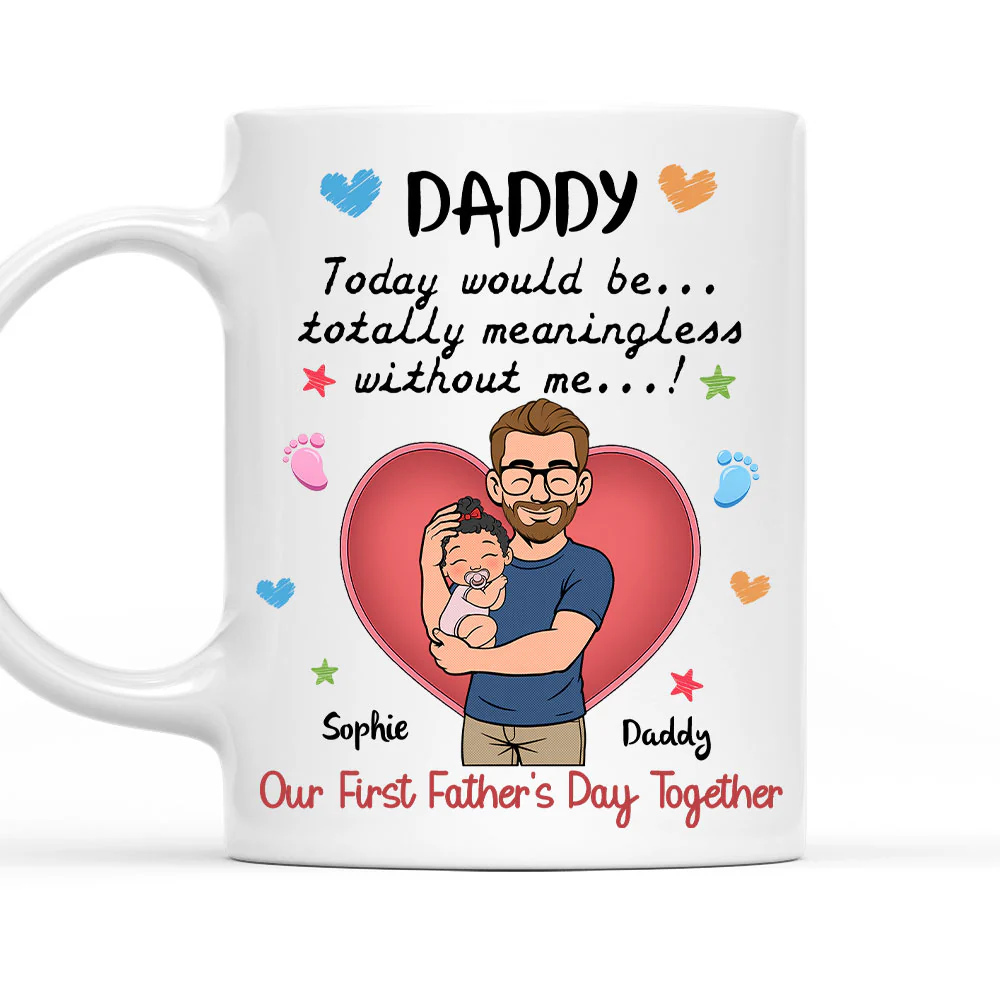 Promoted To Awesome Dad - Personalized Custom Coffee Mug