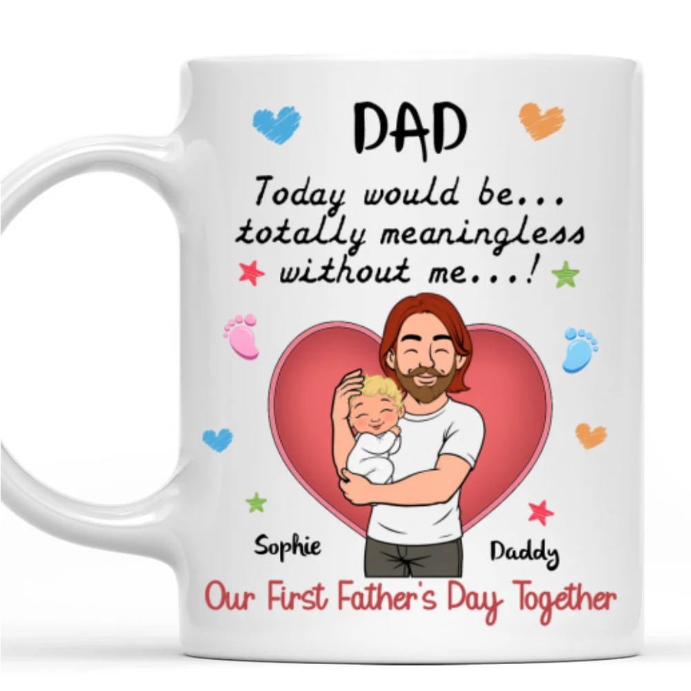 Promoted To Awesome Dad - Personalized Custom Coffee Mug - Image 6