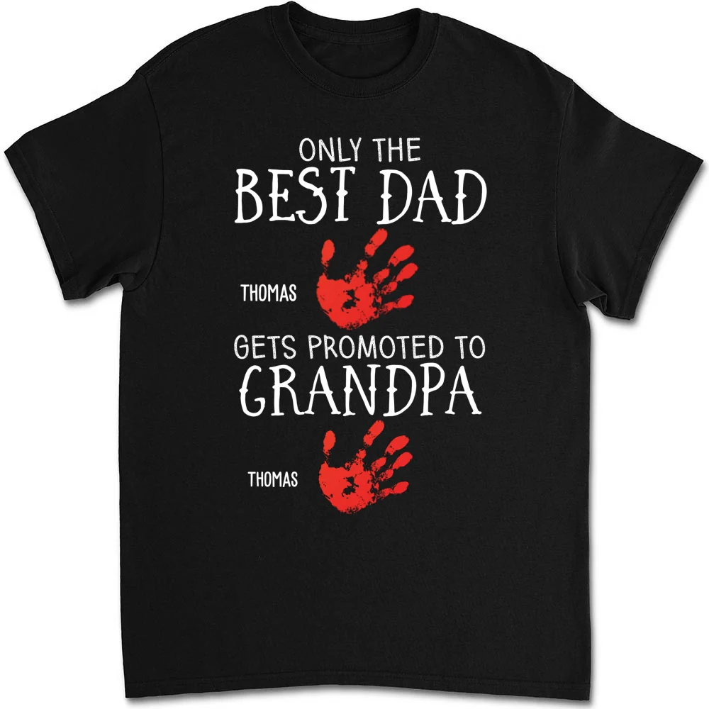 Promoted To Grandpa - Personalized Custom Shirt - Image 10