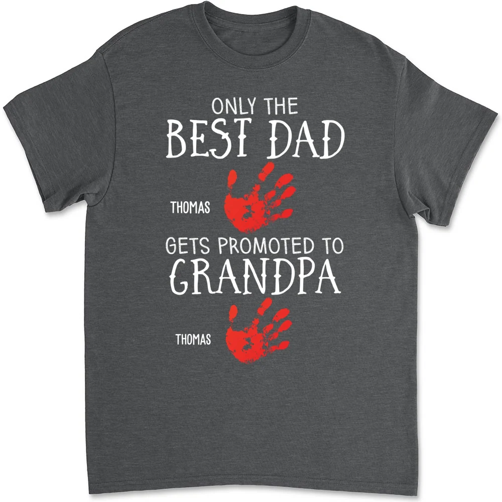 Promoted To Grandpa - Personalized Custom Shirt - Image 11