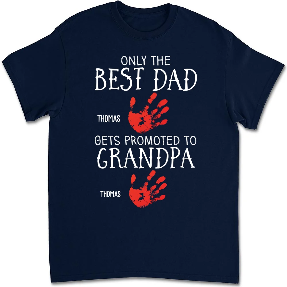 Promoted To Grandpa - Personalized Custom Shirt - Image 13