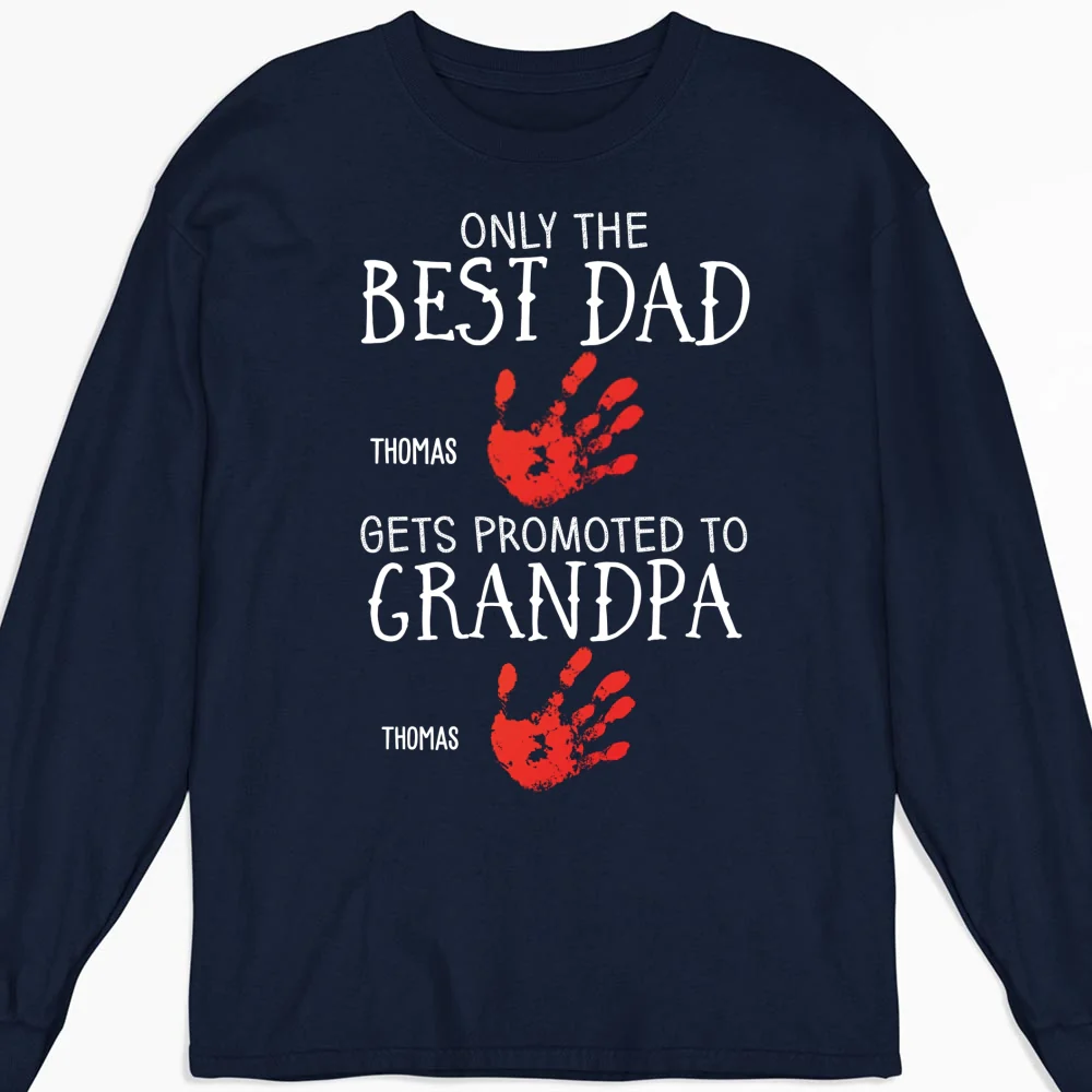 Promoted To Grandpa - Personalized Custom Shirt - Image 16