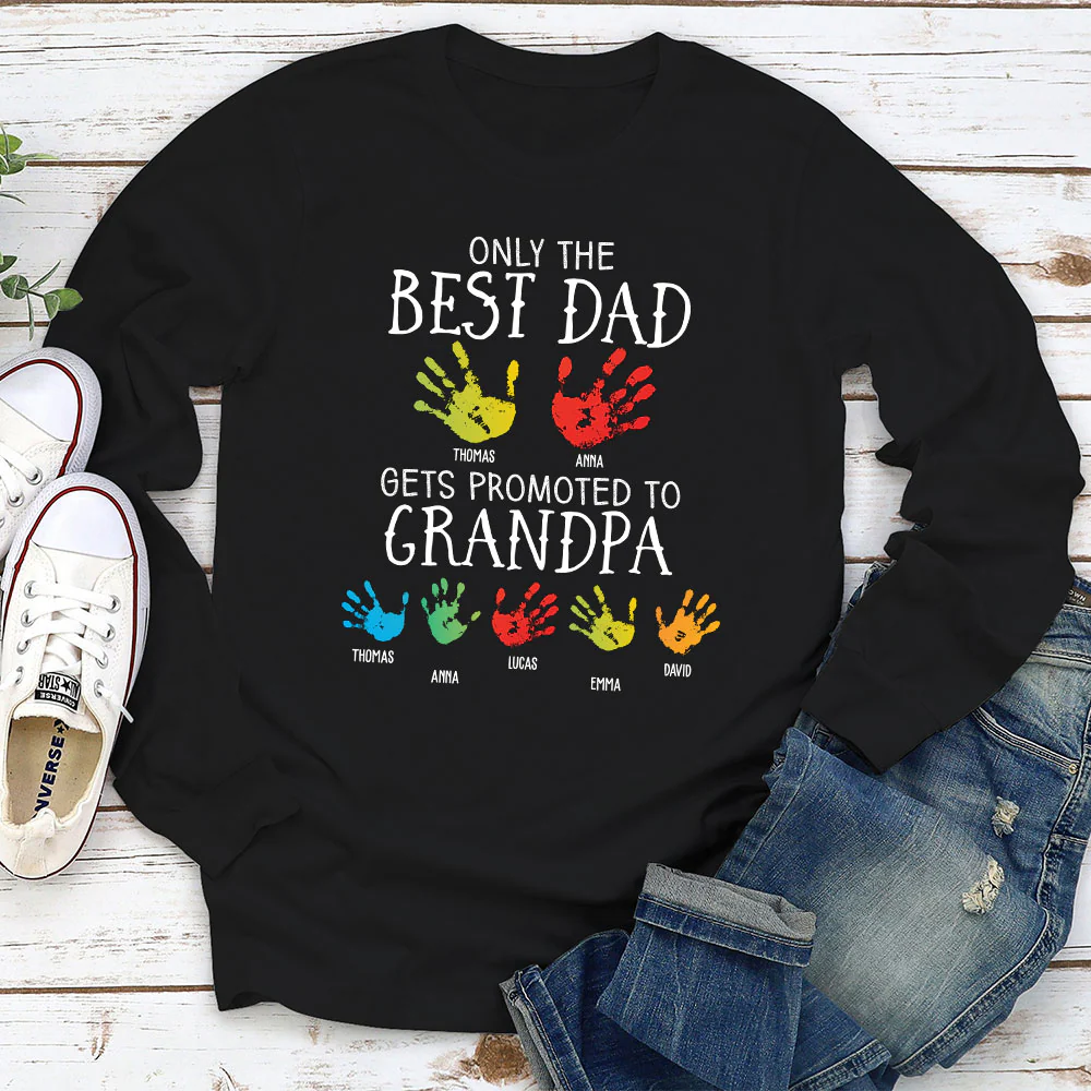 Promoted To Grandpa - Personalized Custom Shirt - Image 7