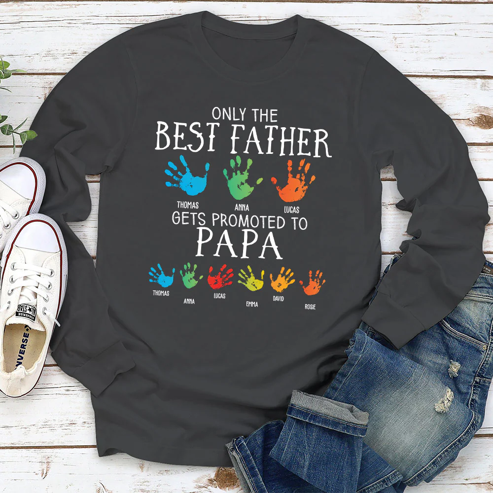 Promoted To Grandpa - Personalized Custom Shirt - Image 8