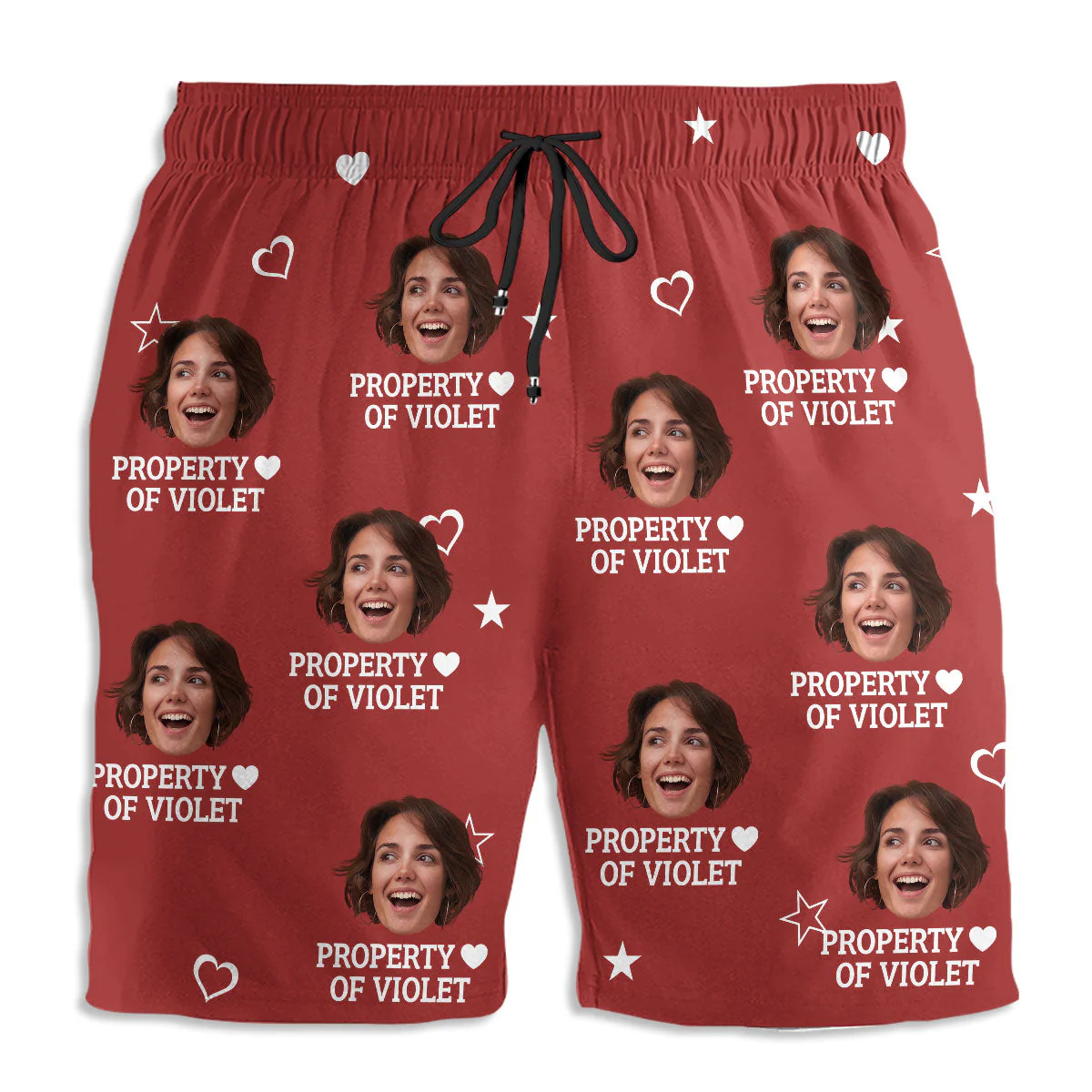 Property Of Her - Personalized Custom Beach Shorts