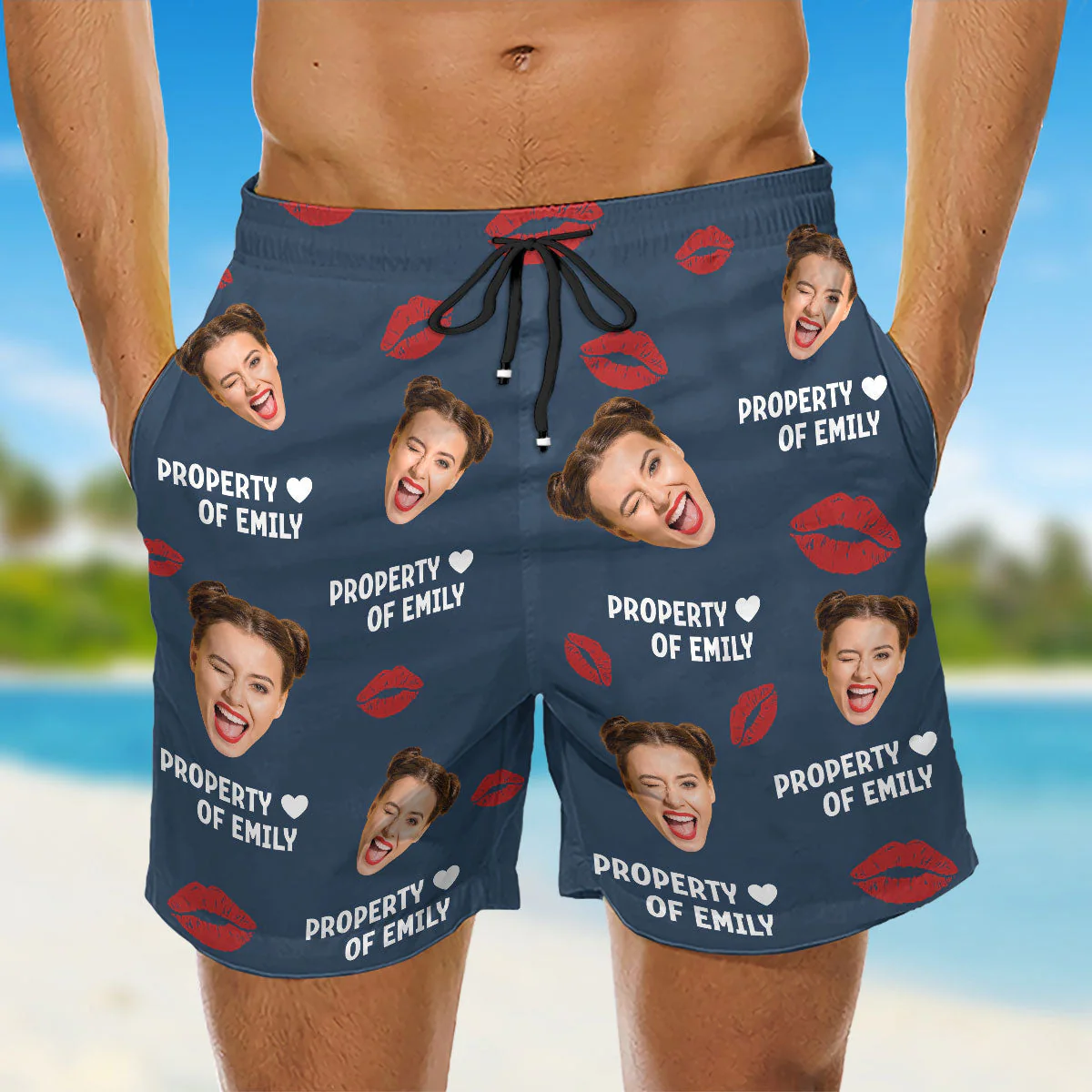 Property Of - Personalized Custom Beach Shorts - Image 4