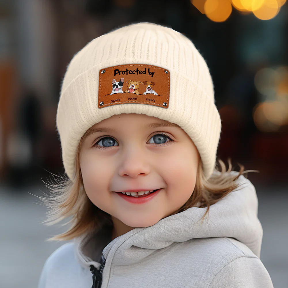 Protected By Dog - Personalized Custom Beanie - Image 5