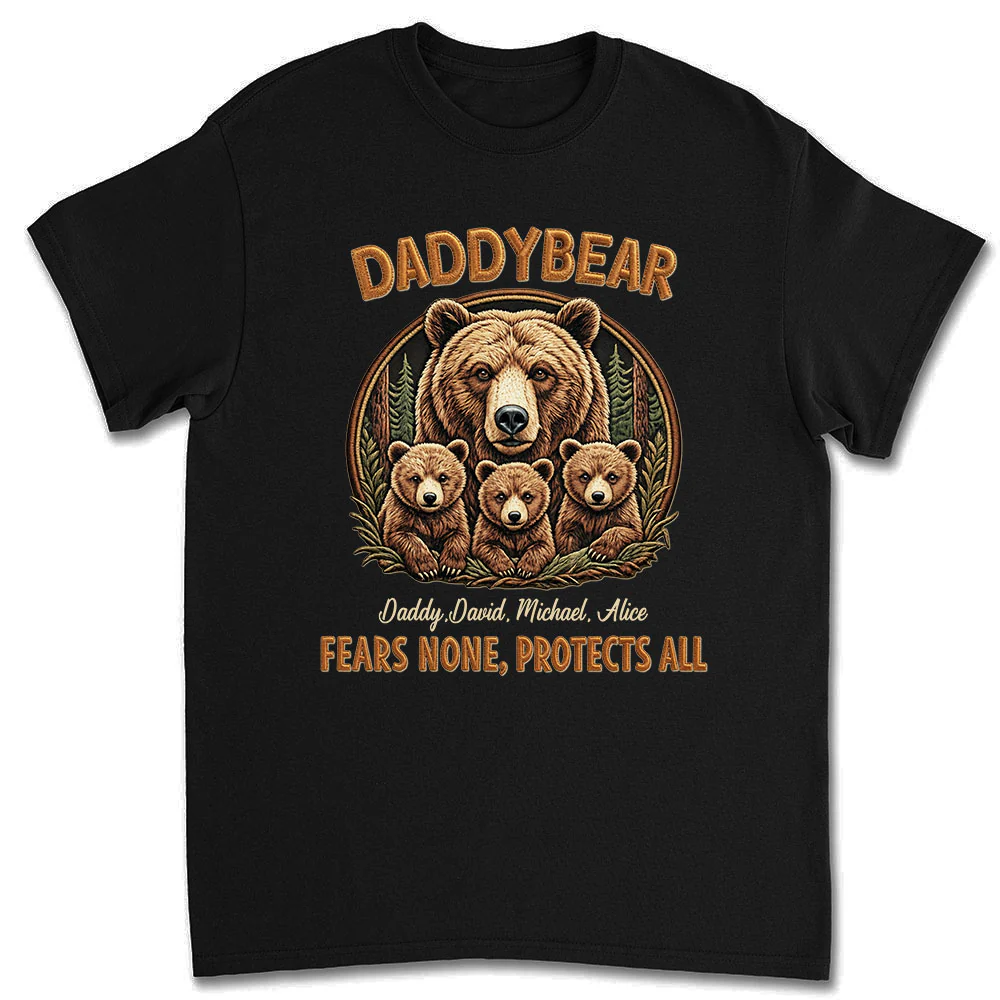 Protected By Papa Bear - Personalized Custom Shirt